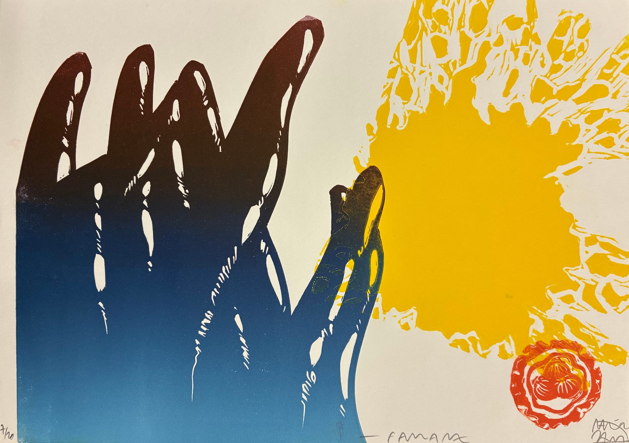 Grabado en relieve · serie Memoria Negra